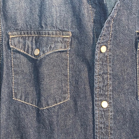 Denim Button Down Shirt - Picture 3 of 5